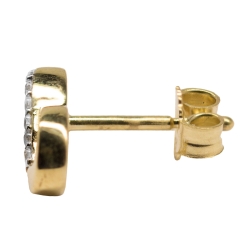 Ohrstecker Ohrringe Unendlichkeit 333er Gelbgold mit Zirkonia