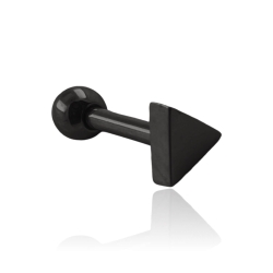 Helix Ohrpiercing 316L Chirurgenstahl mit Dreieck schwarz