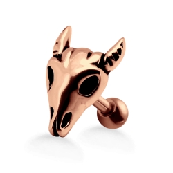Helix Ohrpiercing 925 Sterling Silber Rehschädel in verschiedenen Farben