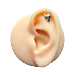 Helix Ohrpiercing 925 Sterling Silber Rehschädel Verschlusskugel 3mm
