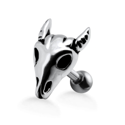 Helix Ohrpiercing 925 Sterling Silber Rehschädel Verschlusskugel 3mm