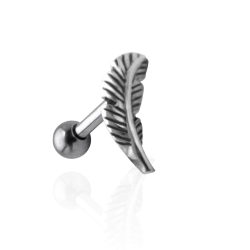 Helix Ohrpiercing Ohrstecker 925 Sterling Silber mit Feder