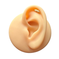 Helix Ohrpiercing 925 Sterling Silber Blitz gelbvergoldet Verschlusskugel 4mm