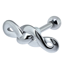 Helix Ohrpiercing 925 Sterling Silber mit Webmuster Stablänge 6mm Verschlusskugel 3mm