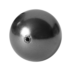 Imitierte Perle angebohrt in schwarz 8mm