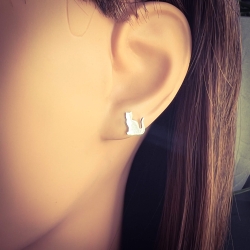Ohrringe Ohrstecker 925 Sterling Silber mit Katze