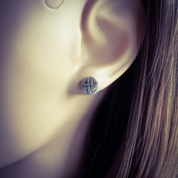 925 Sterling Silber Ohrringe Ohrstecker Keltisches Motiv