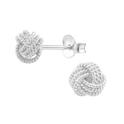 Ohrringe Ohrstecker 925 Sterling Silber mit Knoten