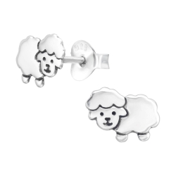 Kinder Ohrringe Ohrstecker 925 Sterling Silber mit Schaf