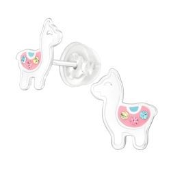 Kinder Ohrringe Alpaka Ohrstecker 925 Sterling Silber mit Kristallen