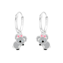 Kinder Creolen Ohrringe 925 Sterling Silber mit Koala