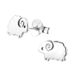 Kinder Ohrringe Ohrstecker 925 Sterling Silber mit Schafbock