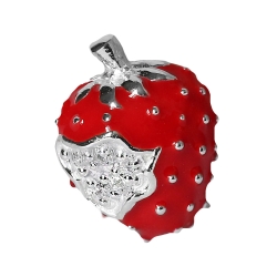Ohrringe Ohrstecker 925er Sterling Silber mit Erdbeeren