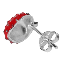 Ohrringe Ohrstecker 925er Sterling Silber mit Erdbeeren
