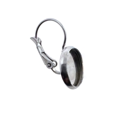 Ohrring Rohling Klappbrisur Edelstahl für Cabochon 10mm