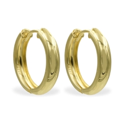 Klappcreolen 333 Gelbgold Ohrringe 14-15mm glanz