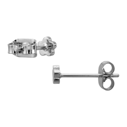 Titan Ohrringe Ohrstecker mit Kleeblatt 3,5mm