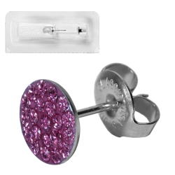 Ohrringe Kristalliner Erstohrstecker Chirurgenstahl in verschiedenen Farben Studex System 75