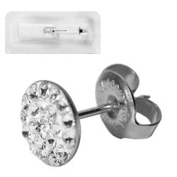 Ohrringe Kristalliner Erstohrstecker Chirurgenstahl in verschiedenen Farben Studex System 75