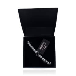 MARTIN1985 Modisches Edelstahl Damen Armband Krone mit Zirkoniasteinen Geschenkverpackung