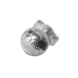 925 Sterling Silber Ohrstecker mit Fußball