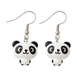 Ohrringe 316L Chirurgenstahl Ohrhaken Ohrhänger mit Pandabär