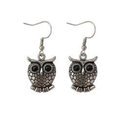 Ohrringe 316L Chirurgenstahl Ohrhaken Ohrhänger mit Eule