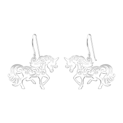 925 Sterling Silber Ohrhaken Ohrringe mit Einhorn