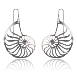 925 Sterling Silber Ohrhaken Ohrringe mit Nautilus