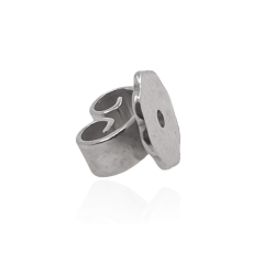 Ohrring Ohrmutter 585 Weißgold 14kt Ohrsteckerverschluss Blumenform 6mm