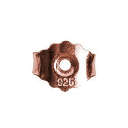 10 x Ohrmutter Ohrstecker Ohrringe 925er Silber Butterfly-Verschluss rot-vergoldet