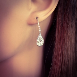 Ohrringe 925 Sterling Silber vergoldet Ohrhaken Birnenohrringe