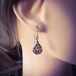 Ohrringe 925 Sterling Silber vergoldet Ohrhaken Birnenohrringe