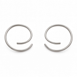 316L Chirurgenstahl Spiral-Ohrringe Durchzieher Ohrstecker 11mm