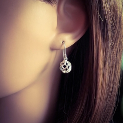 925 Sterling Silber Ohrhaken Ohrringe mit Knoten