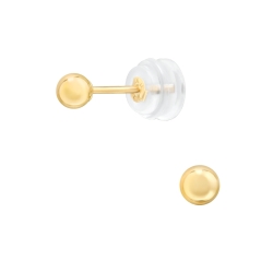 Ohrringe Ohrstecker 585 Gelbgold 14kt mit Kugel 3-4mm