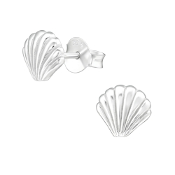 Ohrringe Ohrstecker Meeresmuschel 925er Sterling Silber