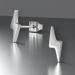 Titan Ohrringe Ohrstecker mit Blitz