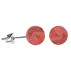 Ohrstecker mit Acrylkugel in pink 4mm