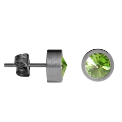 Ohrstecker Edelstahl mit Swarovski Elements grün