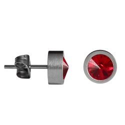 Ohrstecker Edelstahl mit Swarovski Elements rot