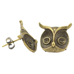 Modeschmuck Ohrringe Ohrstecker Eulenkopf