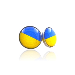 Ohrringe Ohrstecker 316L Chirurgenstahl Ukraine Flagge