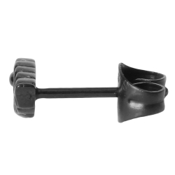 Chirurgenstahl Ohrstecker Feder in schwarz