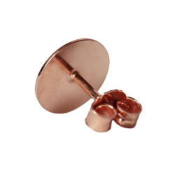 10 x Ohrringe Ohrstecker Rohlinge mit Platte 925er Silber rosévergoldet 14ct 3-10mm