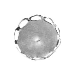 10 x Ohrstecker Ohrringe Rohlinge versilbert mit Kranz für Klebstein 12mm