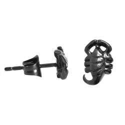 Ohrringe Chirurgenstahl Ohrstecker mit Skorpionen in schwarz