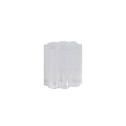 10 x Ohrstecker Ohrringe Stopper transparent gerillt