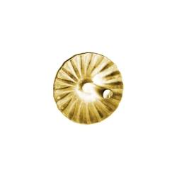 Perlenschale mit Stift und Öse in 750er Gelbgold 5 mm