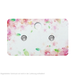 50 x Schmuckkarten für Ohrschmuck mit Blumenmuster